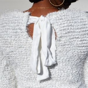 Jennifer Lopez White Fur Sweater